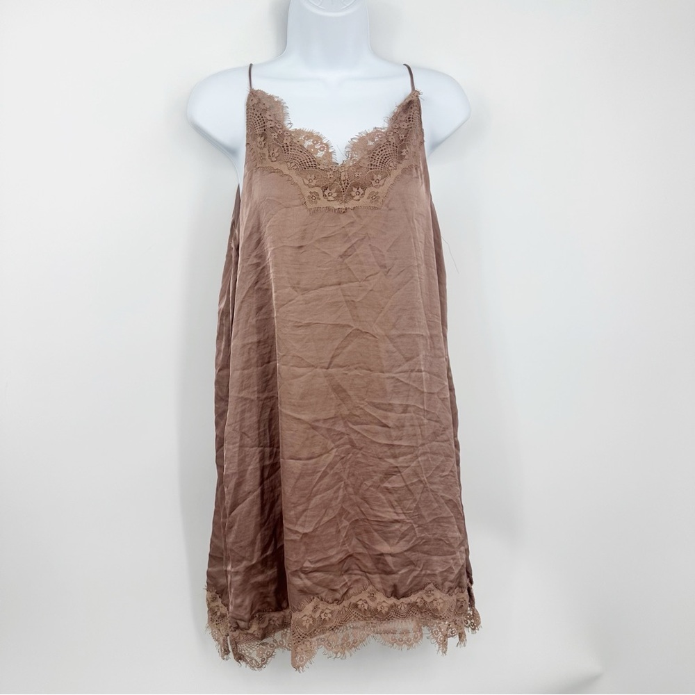 Paper Crane Blush Pink Mini Dress Size Large Lace Boho Whimsical